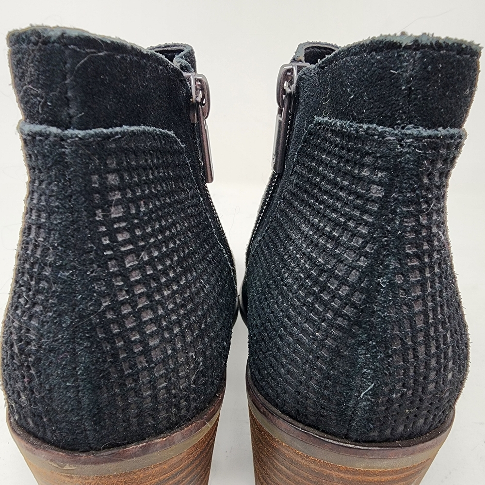 Lucky Brand ponic ankle booties black textured‎ suede womens 6.5 - Picture 14 of 16
